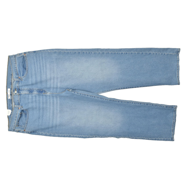 Signature by Levi's Women's Blue High-Rise Loose Straight Jeans Plus 24 NEW - Picture 1 of 8